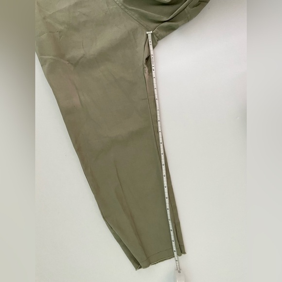 Acacia Dublin pants moss green raw hem cotton S Small - Picture 11 of 13